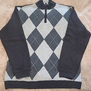 Method Argyle light weight quarter zip sweater